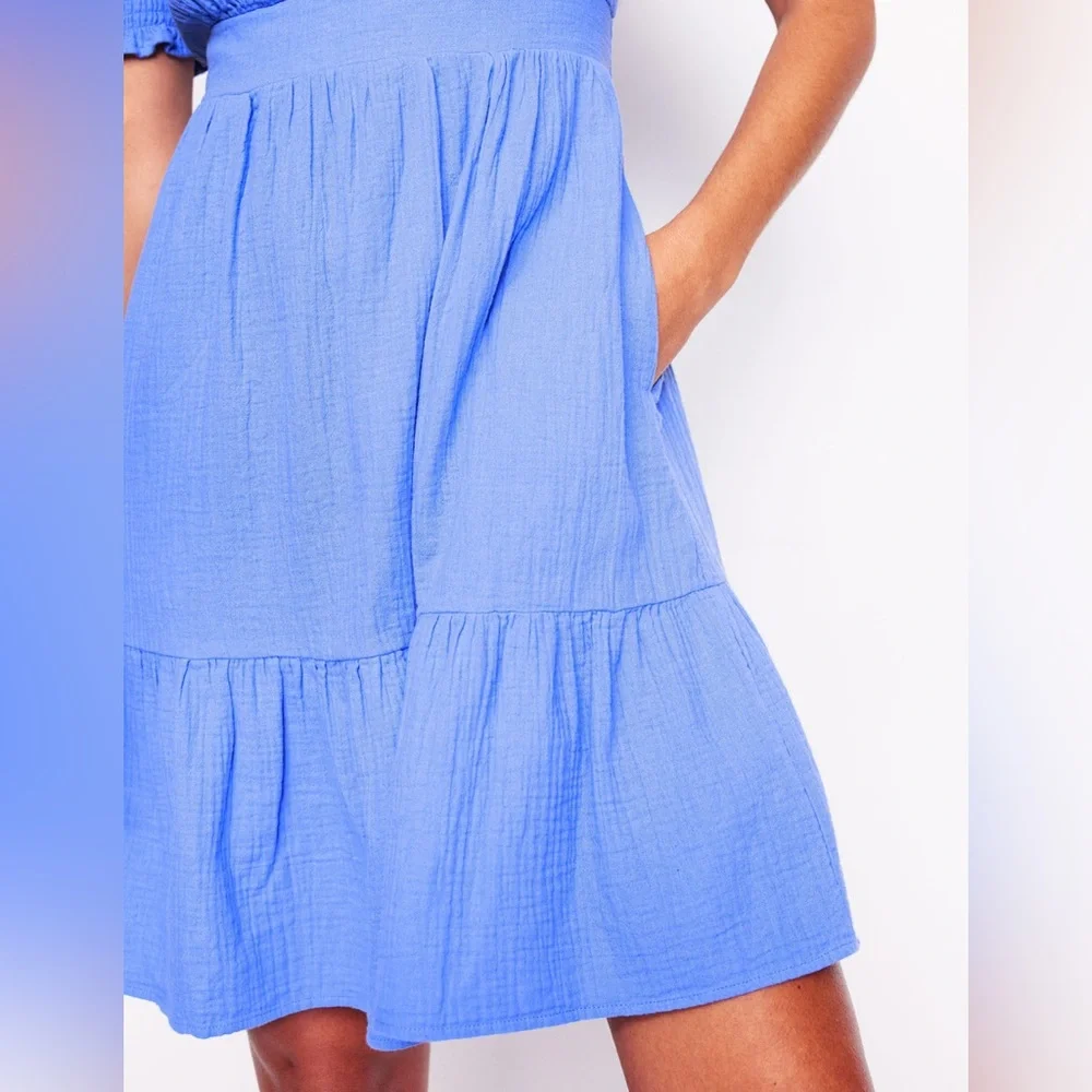 Boden Anna Double Cloth Short Dress
Ocean Blue (Size 14) - Picture 2 of 10